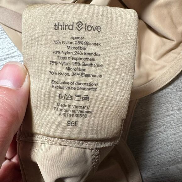 Thirdlove Unlined Minimizer Bra Nude 36E - Picture 4 of 4